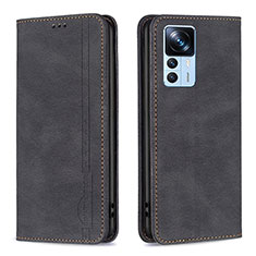 Coque Portefeuille Livre Cuir Etui Clapet B15F pour Xiaomi Mi 12T 5G Noir