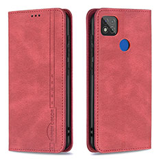 Coque Portefeuille Livre Cuir Etui Clapet B15F pour Xiaomi POCO C3 Rouge