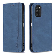 Coque Portefeuille Livre Cuir Etui Clapet B15F pour Xiaomi Poco M3 Bleu