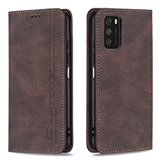 Coque Portefeuille Livre Cuir Etui Clapet B15F pour Xiaomi Poco M3 Marron