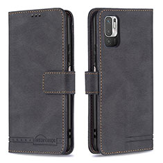 Coque Portefeuille Livre Cuir Etui Clapet B15F pour Xiaomi POCO M3 Pro 5G Noir