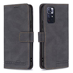 Coque Portefeuille Livre Cuir Etui Clapet B15F pour Xiaomi Poco M4 Pro 5G Noir