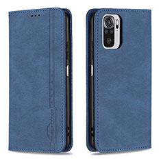 Coque Portefeuille Livre Cuir Etui Clapet B15F pour Xiaomi Poco M5S Bleu