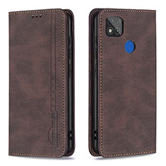 Coque Portefeuille Livre Cuir Etui Clapet B15F pour Xiaomi Redmi 10A 4G Marron