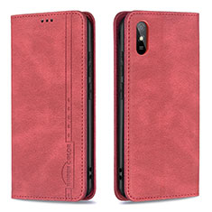 Coque Portefeuille Livre Cuir Etui Clapet B15F pour Xiaomi Redmi 9i Rouge