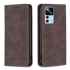 Coque Portefeuille Livre Cuir Etui Clapet B15F pour Xiaomi Redmi K50 Ultra 5G Marron