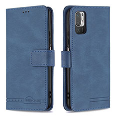 Coque Portefeuille Livre Cuir Etui Clapet B15F pour Xiaomi Redmi Note 10 5G Bleu