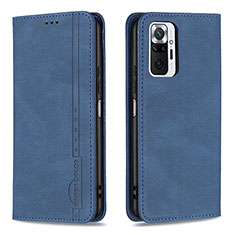 Coque Portefeuille Livre Cuir Etui Clapet B15F pour Xiaomi Redmi Note 10 Pro 4G Bleu