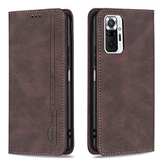 Coque Portefeuille Livre Cuir Etui Clapet B15F pour Xiaomi Redmi Note 10 Pro Max Marron