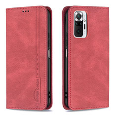 Coque Portefeuille Livre Cuir Etui Clapet B15F pour Xiaomi Redmi Note 10 Pro Max Rouge