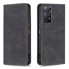 Coque Portefeuille Livre Cuir Etui Clapet B15F pour Xiaomi Redmi Note 11 Pro 4G Noir