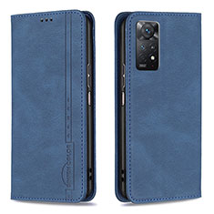 Coque Portefeuille Livre Cuir Etui Clapet B15F pour Xiaomi Redmi Note 11 Pro 5G Bleu