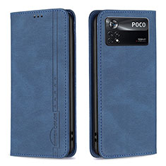 Coque Portefeuille Livre Cuir Etui Clapet B15F pour Xiaomi Redmi Note 11E Pro 5G Bleu