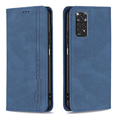 Coque Portefeuille Livre Cuir Etui Clapet B15F pour Xiaomi Redmi Note 11S 4G Bleu