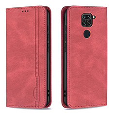 Coque Portefeuille Livre Cuir Etui Clapet B15F pour Xiaomi Redmi Note 9 Rouge