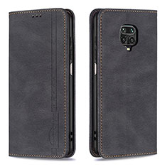 Coque Portefeuille Livre Cuir Etui Clapet B15F pour Xiaomi Redmi Note 9S Noir