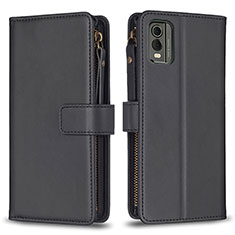 Coque Portefeuille Livre Cuir Etui Clapet B16F pour Nokia C32 Noir