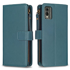 Coque Portefeuille Livre Cuir Etui Clapet B16F pour Nokia C32 Vert