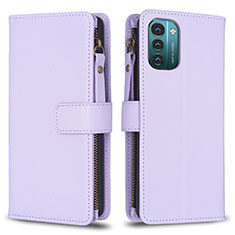 Coque Portefeuille Livre Cuir Etui Clapet B16F pour Nokia G11 Violet Clair