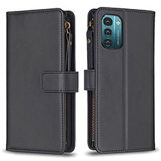 Coque Portefeuille Livre Cuir Etui Clapet B16F pour Nokia G21 Noir