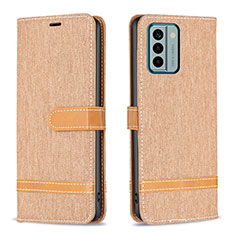 Coque Portefeuille Livre Cuir Etui Clapet B16F pour Nokia G22 Or