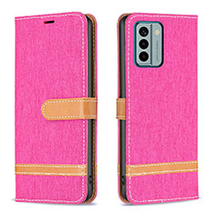 Coque Portefeuille Livre Cuir Etui Clapet B16F pour Nokia G22 Rose Rouge