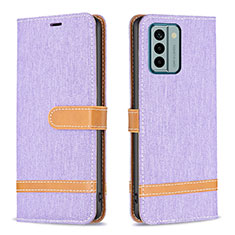 Coque Portefeuille Livre Cuir Etui Clapet B16F pour Nokia G22 Violet Clair