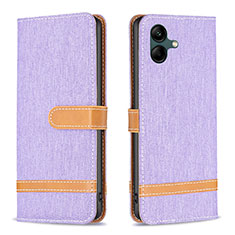 Coque Portefeuille Livre Cuir Etui Clapet B16F pour Samsung Galaxy A04 4G Violet Clair