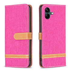 Coque Portefeuille Livre Cuir Etui Clapet B16F pour Samsung Galaxy A04E Rose Rouge