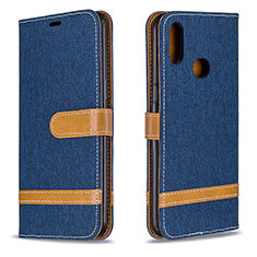 Coque Portefeuille Livre Cuir Etui Clapet B16F pour Samsung Galaxy A10s Bleu Royal