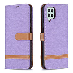 Coque Portefeuille Livre Cuir Etui Clapet B16F pour Samsung Galaxy A22 4G Violet Clair