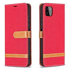 Coque Portefeuille Livre Cuir Etui Clapet B16F pour Samsung Galaxy A22s 5G Rouge