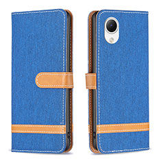 Coque Portefeuille Livre Cuir Etui Clapet B16F pour Samsung Galaxy A23s Bleu