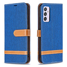 Coque Portefeuille Livre Cuir Etui Clapet B16F pour Samsung Galaxy A24 4G Bleu