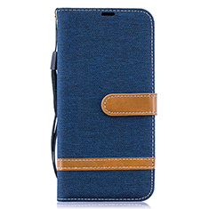 Coque Portefeuille Livre Cuir Etui Clapet B16F pour Samsung Galaxy A30S Bleu Royal