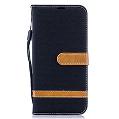 Coque Portefeuille Livre Cuir Etui Clapet B16F pour Samsung Galaxy A30S Noir