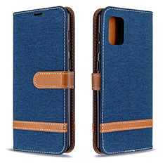 Coque Portefeuille Livre Cuir Etui Clapet B16F pour Samsung Galaxy A31 Bleu Royal