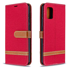 Coque Portefeuille Livre Cuir Etui Clapet B16F pour Samsung Galaxy A31 Rouge
