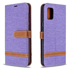 Coque Portefeuille Livre Cuir Etui Clapet B16F pour Samsung Galaxy A31 Violet Clair