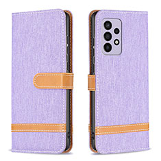 Coque Portefeuille Livre Cuir Etui Clapet B16F pour Samsung Galaxy A33 5G Violet Clair