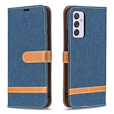 Coque Portefeuille Livre Cuir Etui Clapet B16F pour Samsung Galaxy A34 5G Bleu Royal