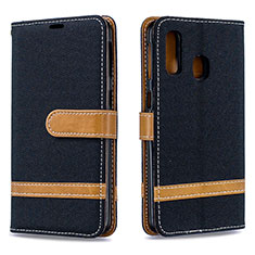 Coque Portefeuille Livre Cuir Etui Clapet B16F pour Samsung Galaxy A40 Noir