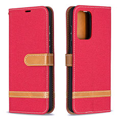 Coque Portefeuille Livre Cuir Etui Clapet B16F pour Samsung Galaxy A52s 5G Rouge