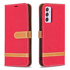 Coque Portefeuille Livre Cuir Etui Clapet B16F pour Samsung Galaxy A54 5G Rouge