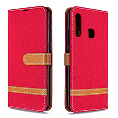 Coque Portefeuille Livre Cuir Etui Clapet B16F pour Samsung Galaxy A70E Rouge