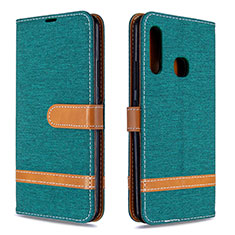 Coque Portefeuille Livre Cuir Etui Clapet B16F pour Samsung Galaxy A70E Vert