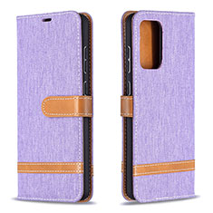 Coque Portefeuille Livre Cuir Etui Clapet B16F pour Samsung Galaxy A72 4G Violet Clair