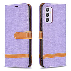 Coque Portefeuille Livre Cuir Etui Clapet B16F pour Samsung Galaxy A82 5G Violet Clair