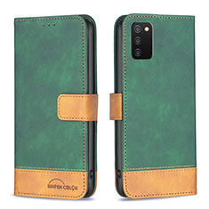 Coque Portefeuille Livre Cuir Etui Clapet B16F pour Samsung Galaxy F02S SM-E025F Vert