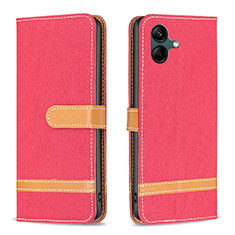 Coque Portefeuille Livre Cuir Etui Clapet B16F pour Samsung Galaxy F04 Rouge